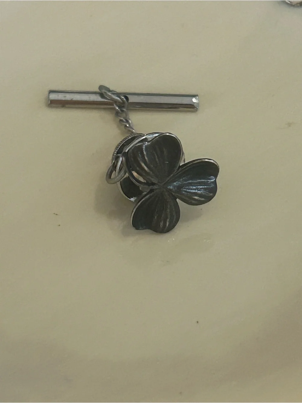 James Avery Sterling Silver Three Leaf Clover Tie Pin Tack
